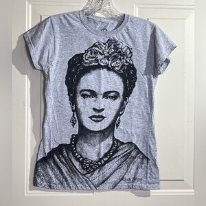 Frida Kahlo Graphic Tee Gray Costa Maya Mexico Magico 100% Cotton Women’s M